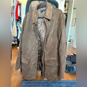 J. Crew vintage real suede leather insulated coat/jacket